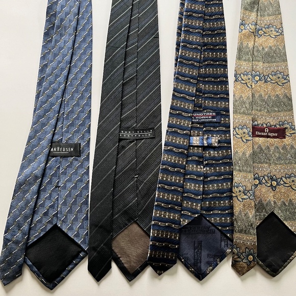4 Designer Ties: Van Heusen, Perry Ellis, Roundtree & York, Etienne Aigner - Picture 7 of 7